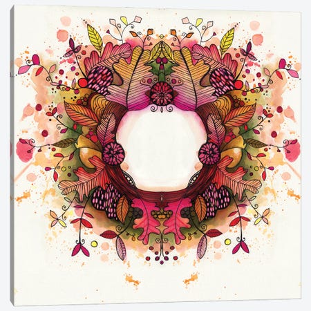 Autumn Wreath Canvas Print #LPR23} by Tamara Laporte Canvas Print