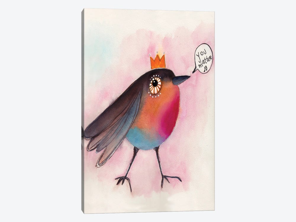 You Matter Bird by Tamara Laporte 1-piece Canvas Print
