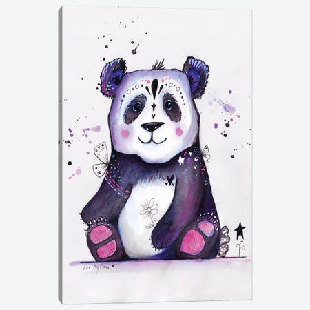 Happy Panda Bear Canvas Print #LPR257} by Tamara Laporte Canvas Art