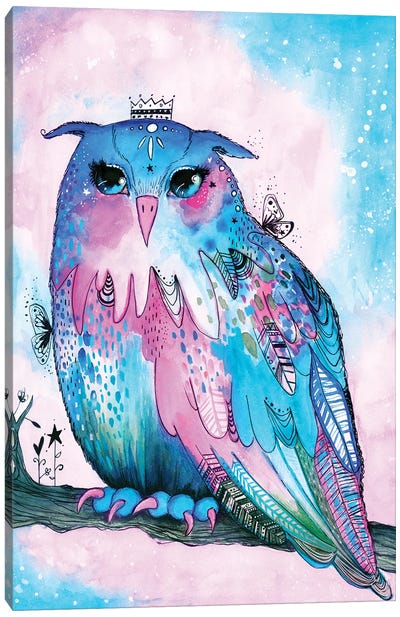 Owl Of Dreams Canvas Art Print - Tamara Laporte