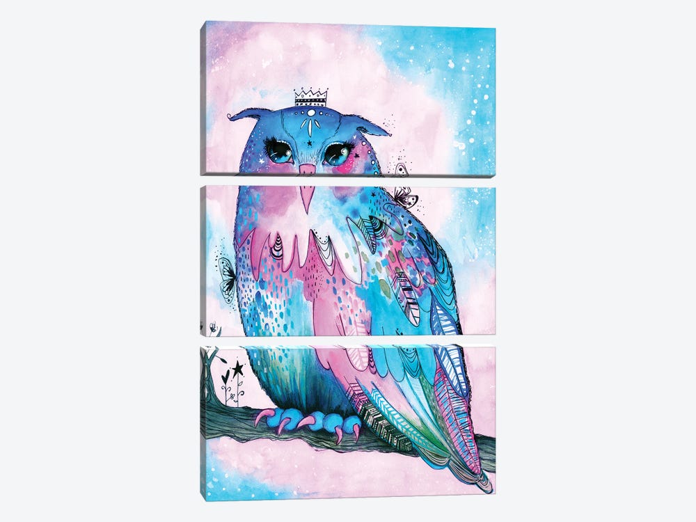 Owl Of Dreams by Tamara Laporte 3-piece Canvas Art Print