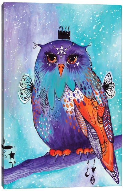 Snow Owl Canvas Art Print - Tamara Laporte
