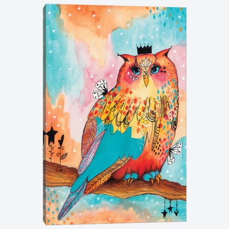 The Happy Owl Canvas Print #LPR264} by Tamara Laporte Canvas Print