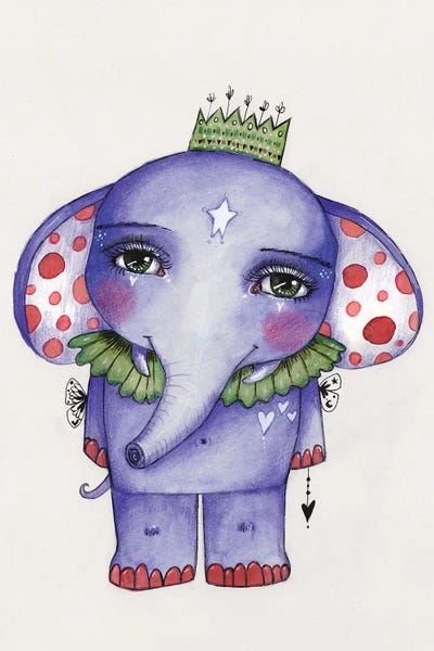 Sweet Elephant by Tamara Laporte canvas print
