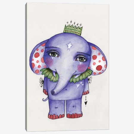 Sweet Elephant Canvas Print #LPR265} by Tamara Laporte Canvas Art Print