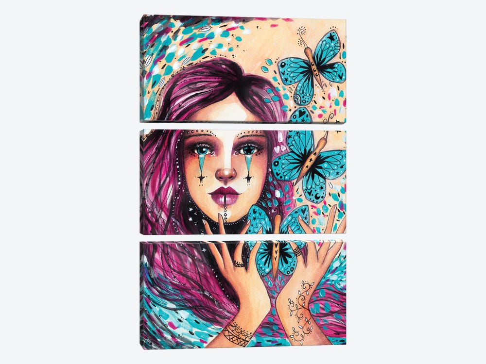Queen Butterfly by Tamara Laporte 3-piece Canvas Print