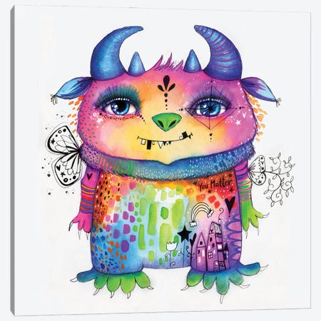 Cute Monster Canvas Print #LPR270} by Tamara Laporte Canvas Print