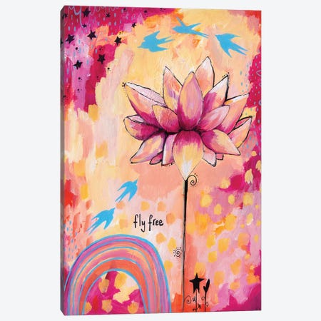 Fly Free Lotus Canvas Print #LPR271} by Tamara Laporte Canvas Art Print