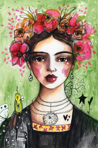 Lady With Flowers X by Tamara Laporte canvas print