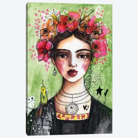 Lady With Flowers X Canvas Print #LPR272} by Tamara Laporte Canvas Art Print