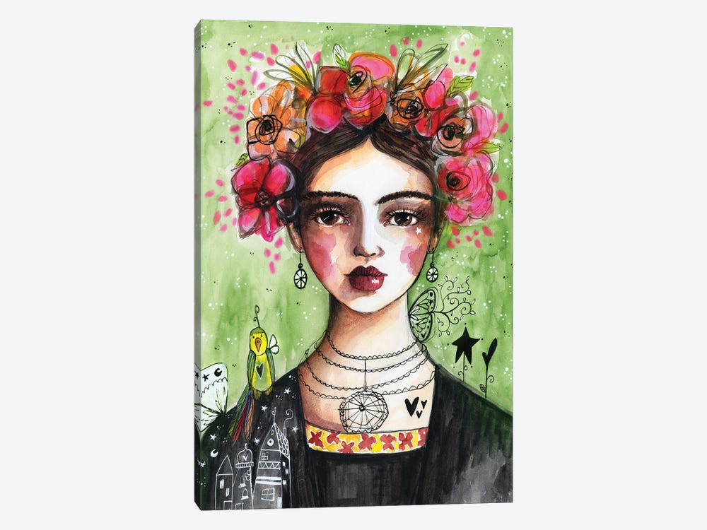 Lady With Flowers X by Tamara Laporte 1-piece Canvas Artwork