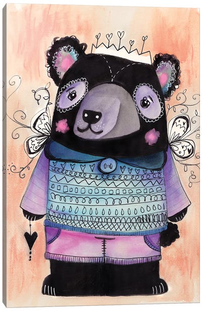 Beary Lovely Canvas Art Print - Black Bear Art