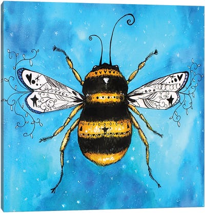 Beautiful Bumblebee Canvas Art Print - Tamara Laporte