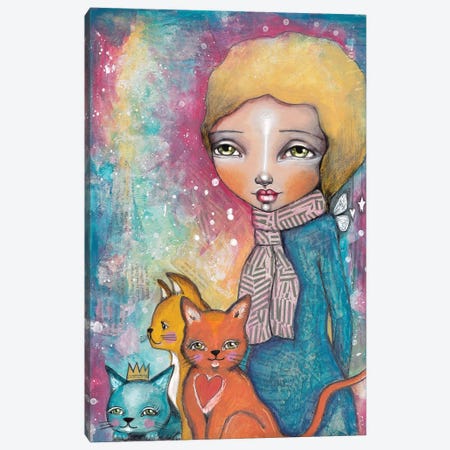 Cat Girl Canvas Print #LPR42} by Tamara Laporte Canvas Art Print