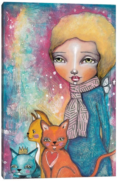 Cat Girl Canvas Art Print - Tamara Laporte