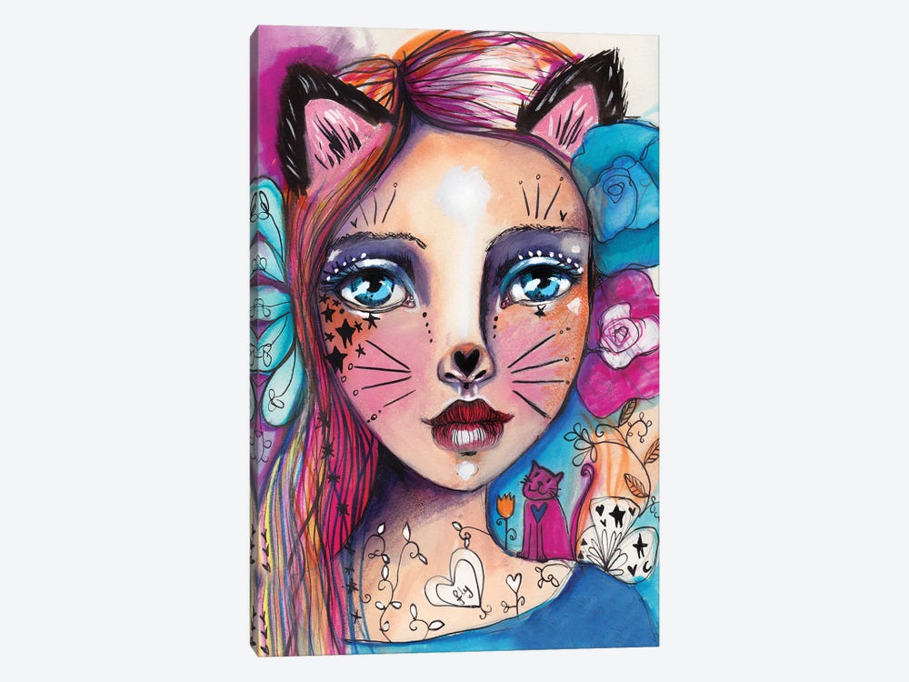 Cat Girlie by Tamara Laporte 1-piece Art Print