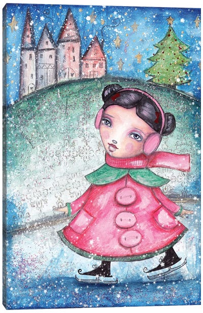 Christmas Girl Canvas Art Print - Tamara Laporte