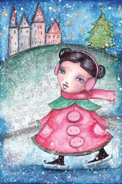 Kids Sports Art: Christmas Girl by Tamara Laporte