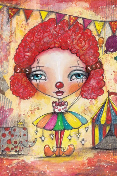 Clown Girl by Tamara Laporte framed wall art