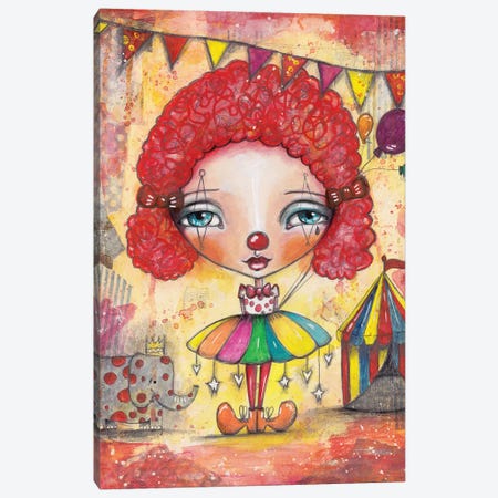Clown Girl Canvas Print #LPR48} by Tamara Laporte Art Print