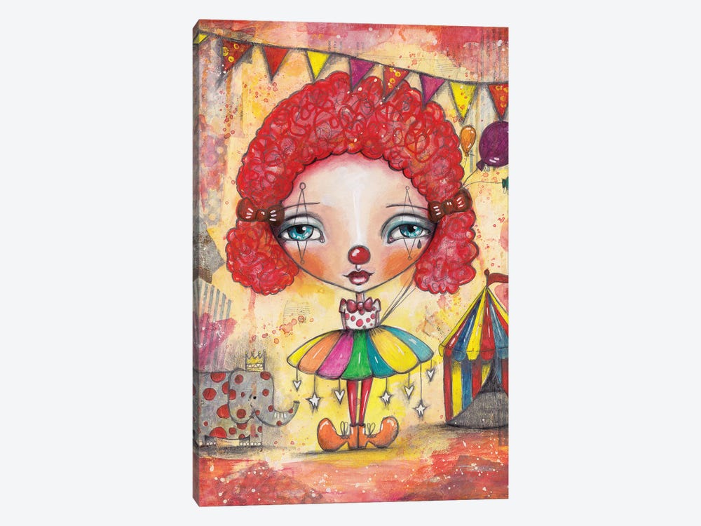 Clown Girl by Tamara Laporte 1-piece Canvas Artwork