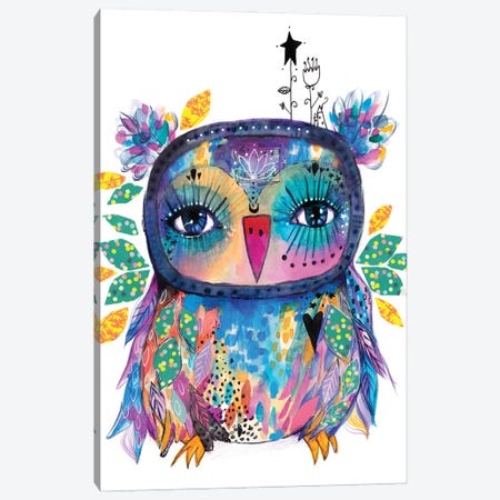 Colourful Quirky Bird Canvas Print #LPR49} by Tamara Laporte Canvas Print
