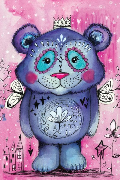 Cute Bear by Tamara Laporte framed canvas print