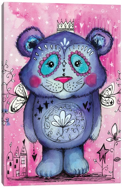 Cute Bear Canvas Art Print - Tamara Laporte