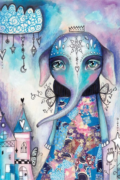 Elephant Of Love by Tamara Laporte canvas print