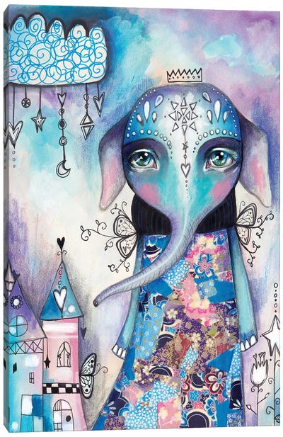 Elephant Of Love Canvas Art Print - Tamara Laporte