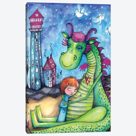 Elliot The Dragon Canvas Print #LPR61} by Tamara Laporte Canvas Print