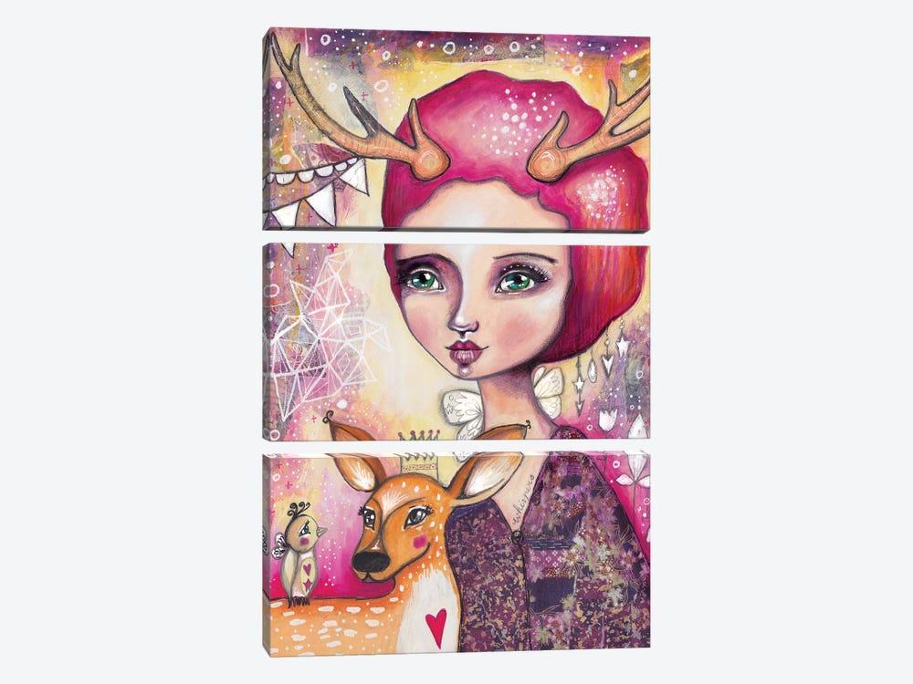 Fawn Whispers by Tamara Laporte 3-piece Canvas Artwork