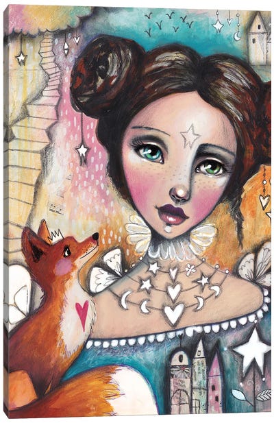Fox Girl Canvas Art Print - Tamara Laporte