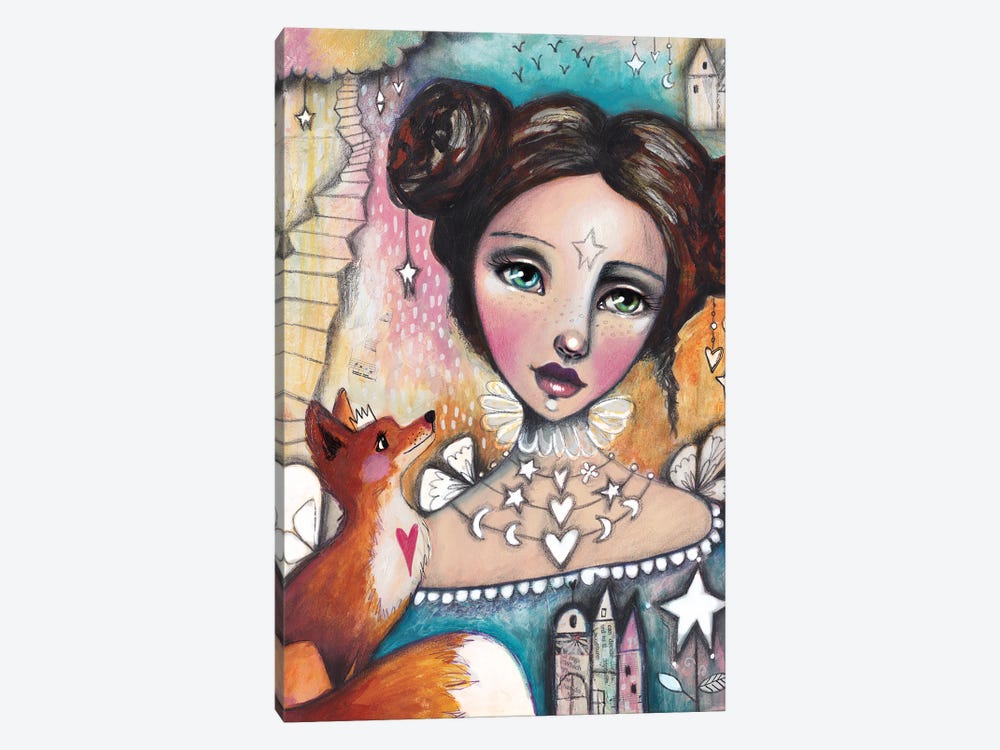 Fox Girl by Tamara Laporte 1-piece Canvas Wall Art