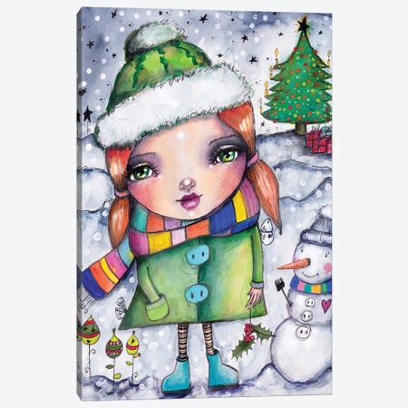 Fun In The Snow Canvas Print #LPR74} by Tamara Laporte Art Print