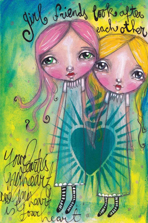 Girlfriends-Look After Each Other by Tamara Laporte wall art