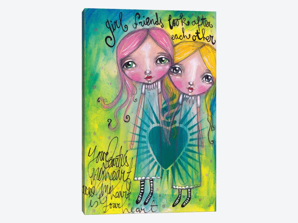 Girlfriends-Look After Each Other by Tamara Laporte 1-piece Canvas Art Print