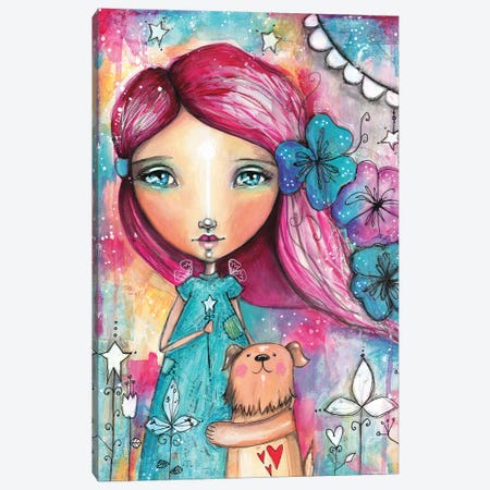 Girls Best Friend Canvas Print #LPR79} by Tamara Laporte Canvas Artwork