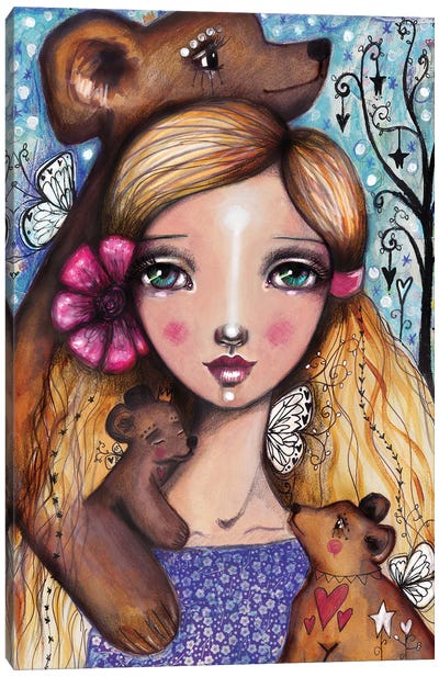 Goldi 3 Bears Canvas Art Print - Art Gifts for Kids & Teens