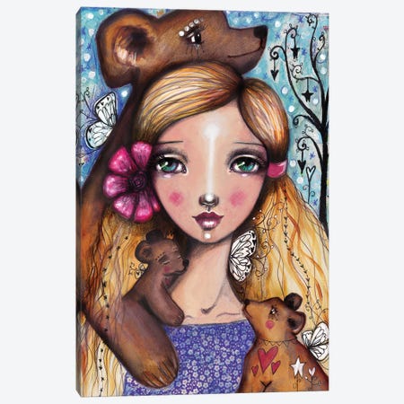 Goldi 3 Bears Canvas Print #LPR82} by Tamara Laporte Canvas Art Print