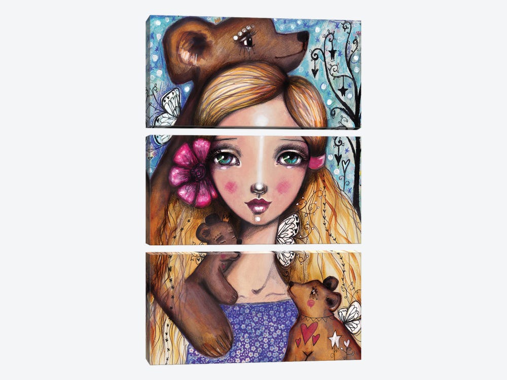 Goldi 3 Bears by Tamara Laporte 3-piece Canvas Artwork
