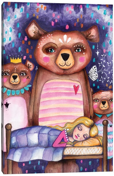 Goldilocks Canvas Art Print - Brown Bear Art