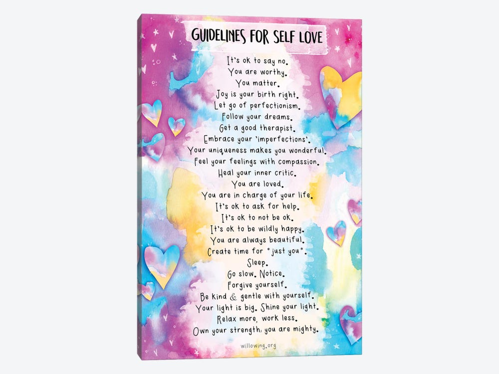 Guidelines For Self-Love by Tamara Laporte 1-piece Art Print