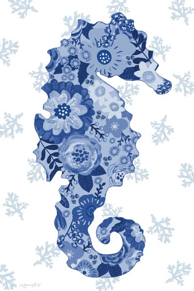 Seahorses: Floral Seahorse by Annie LaPoint