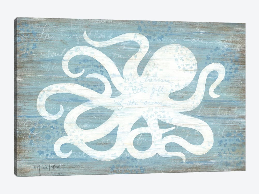 Ocean Octopus   by Annie LaPoint 1-piece Canvas Print