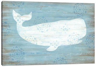 Ocean Whale   Canvas Art Print - Annie LaPoint