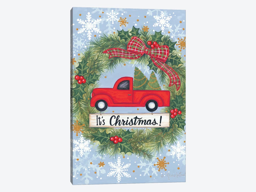 Red Truck Christmas by Annie LaPoint 1-piece Canvas Artwork
