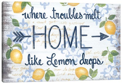 Lemon Home    Canvas Art Print - Annie LaPoint