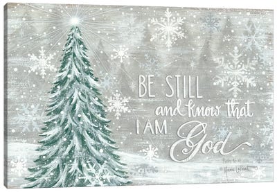 Be Still Canvas Art Print - Religious Christmas Art