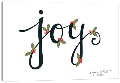 Joy with Berries Canvas Art Print - Annie LaPoint